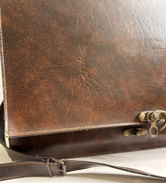 Image 1 of Borsa da lavoro in pelle vintage in ottime condizioni