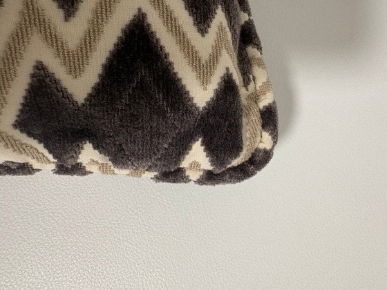 Exklusive Dekokissen mit geometrischem Muster im Set, Samt, Beige (Foto 5 von 5)