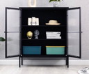 In vendita: vetrina in metallo nero DS4U
