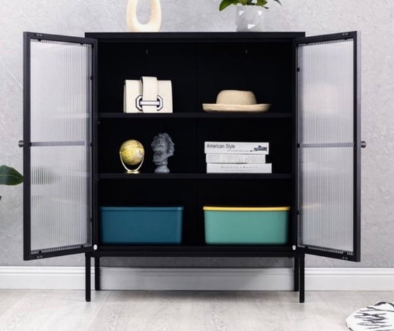 Image 1 of Te koop: DS4U zwart metalen vitrinekast 