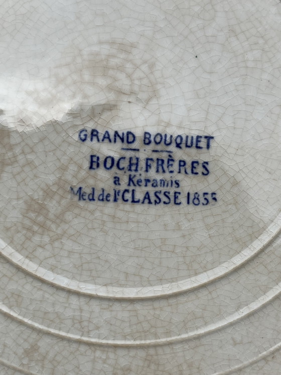 Image 1 of Piatti BOCH Frères "Grand Bouquet" ca.1920 in ceramica