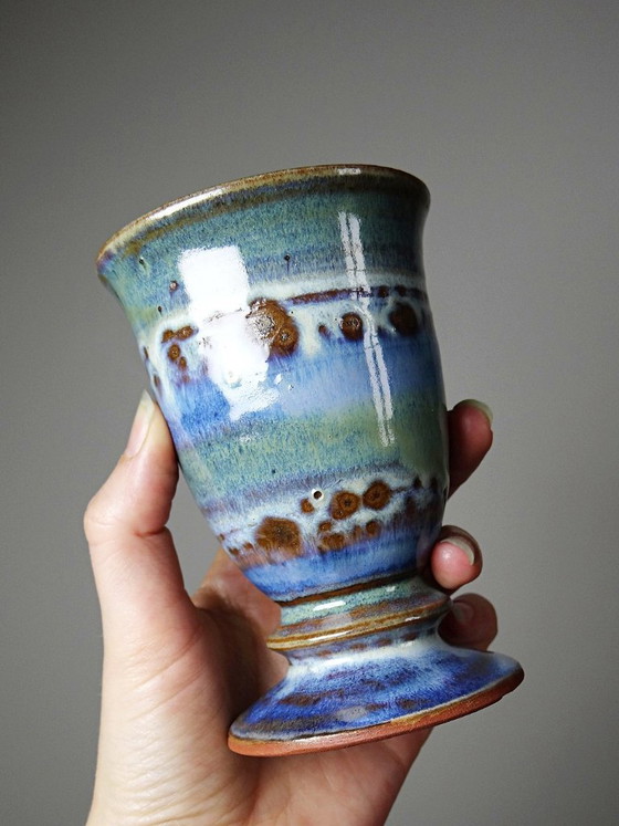 Image 1 of Set of 5 glazed ceramic mazagrans, 1960s-1980s