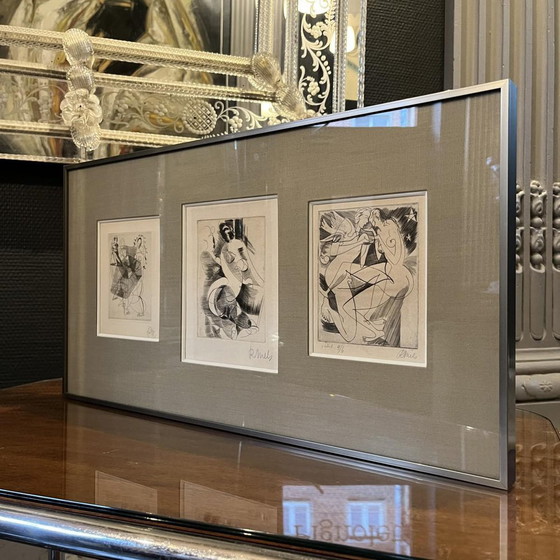 René Mels (Meulemans), Compositions, Gravures, 1945, Lot de 3 – Tirages d'art, Paper (photo 12 of 13)