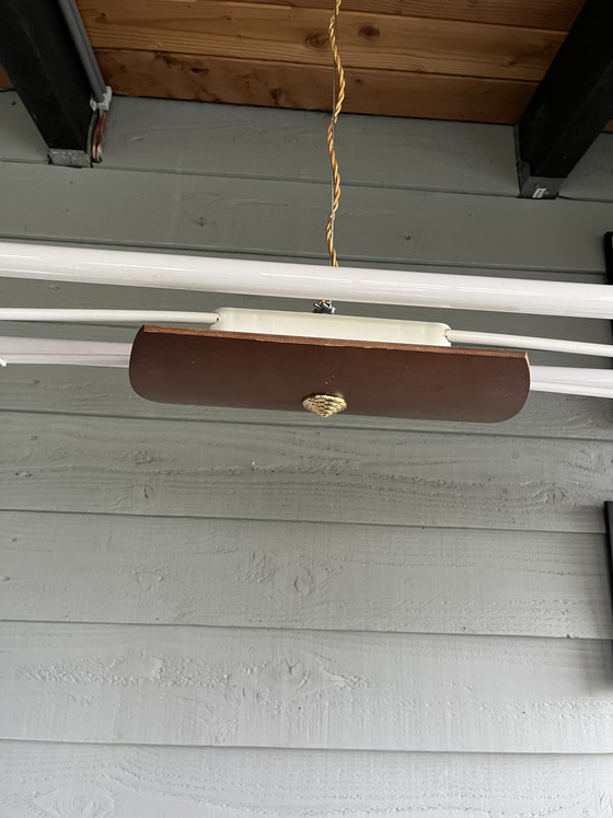 Image 1 of Vintage Hollywood regency style fluorescent tube lamp