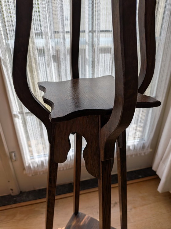 Porte-plantes, piédestal, Art Nouveau – Bois (photo 7 of 17)
