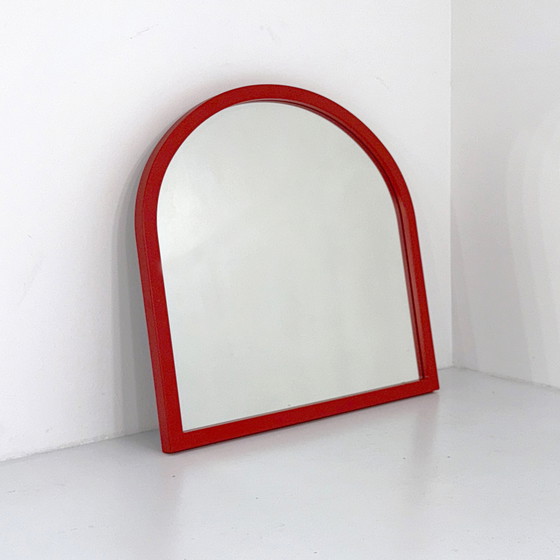 Image 1 of Red Frame Mirror by Anna Castelli Ferrieri for Kartell, 1980s
