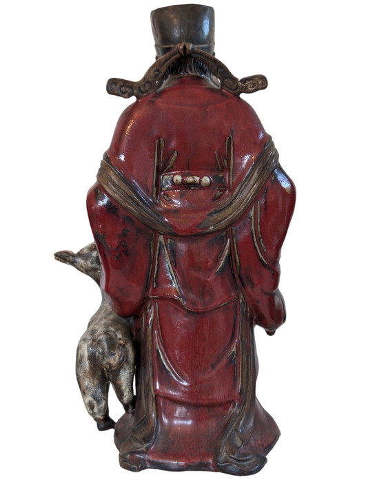 Set di Figure in Ceramica Cinese Qualità Museo – Fu Lu Shou – Jingdezhen c. 1900–1940 – Sculture (photo 9 of 10)
