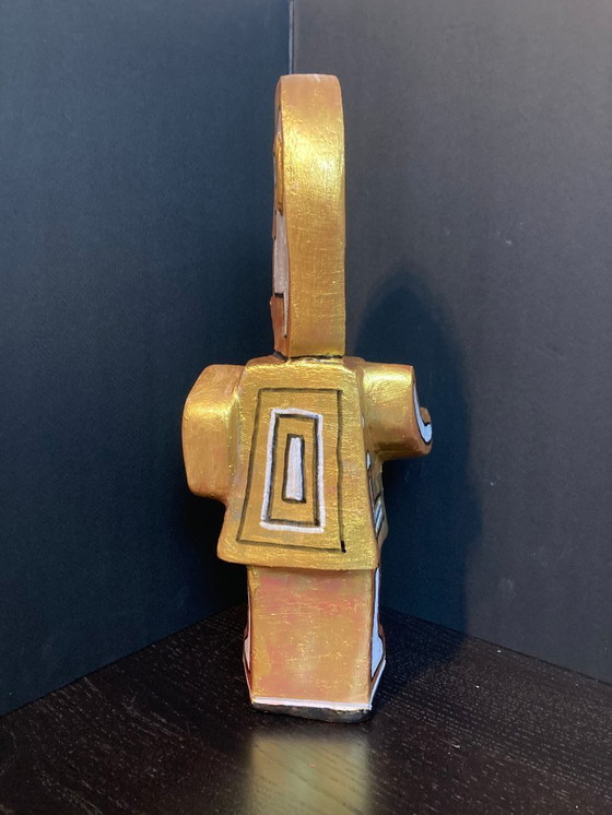 Image 1 of Original porcelain sculpture by Don Kosta - Golden Koko