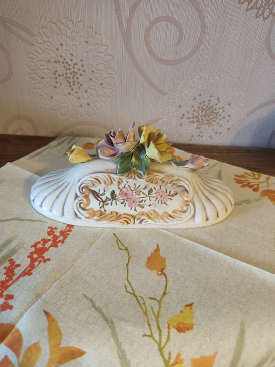 Vintage ceramic soup tureen with matching underplate – Tableware (photo 7 of 9)