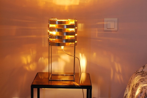 Image 1 of "Ganymede" bedside lamp in copper by Max Sauze, Ligne Sauze edition