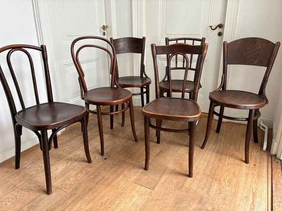 Image 1 of 6 Mixed Thonet chairs