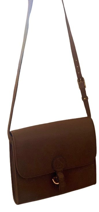 Vintage François Marot Paris Schooltas – Getextureerd Taupe Leer jaren 80