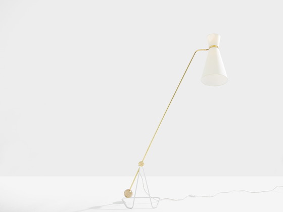 Image 1 of Pierre Guariche G2 balancier Messing Metall Stehlampe 1951