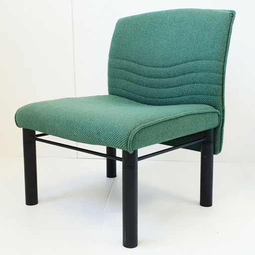 Vintage fauteuil uit de jaren 80 van wol en staal, model C