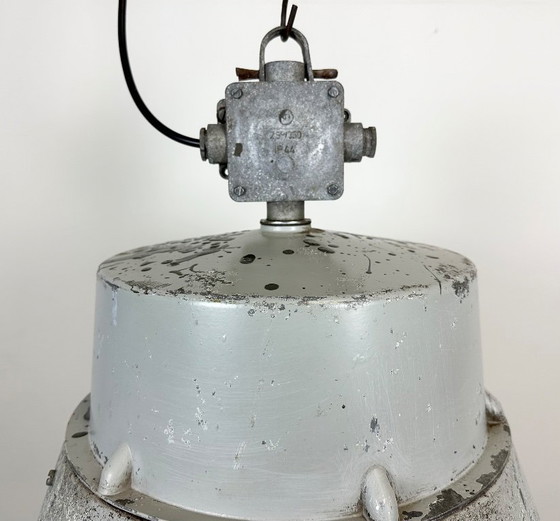 Image 1 of Lampada a sospensione industriale in alluminio pressofuso polacco di Mesko, anni '70