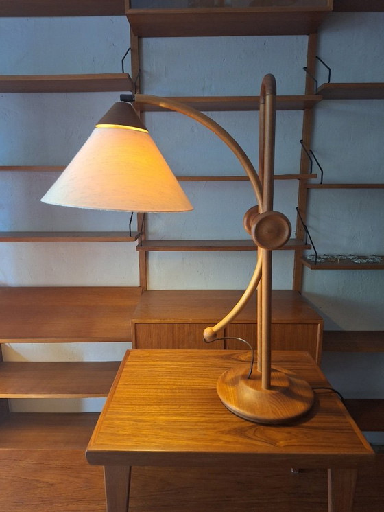 Image 1 of Lampe de table en teck multiréglable Domus, Danemark 1970
