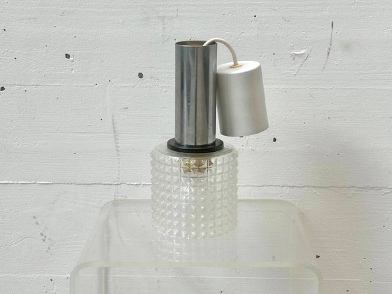 Lampada a sospensione di metà secolo con paralume in vetro testurizzato, anni '60/'70 – Plafoniere, Glass (photo 4 of 13)