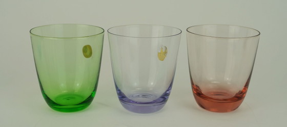 6 mid century GLASSES 1950s 60s colored glass WMF crystal glass, Glass & Decanter, Multi Color (photo 4 of 6)