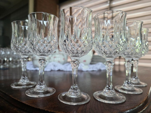 6x Crystal d'Arques "Longchamp"
