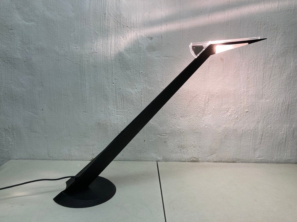 伊80sLampe de Bureau社製 イタリア ヴィンテージ Italian halogen table lamp 80s 90s design postmodern space age