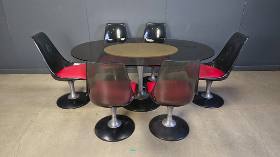 Image 1 of Juego de comedor de estilo futurista de Chromcraft, década de 1970.