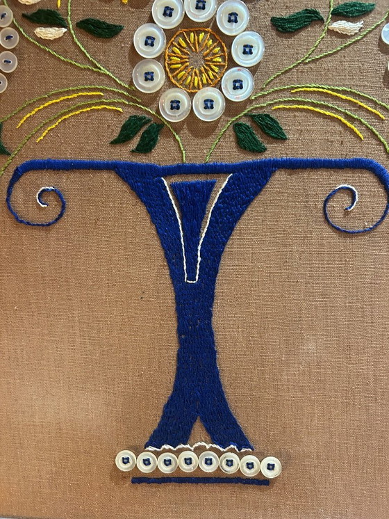 Image 1 of geborduurde afbeelding 1970