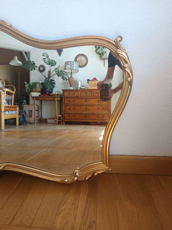 Image 1 of Large Louis XV style giltwood mirror, 166cm
