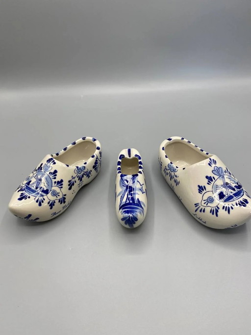 3 Delfter Keramik-Clogs – Aschenbecher / Abtropfschalen – Amsterdam – 1960er-1980er Jahre – servies, Ceramic