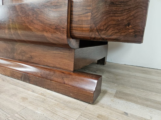 Image 1 of Exclusive 1940s Art Decò sideboard in walnut burl with mirror
