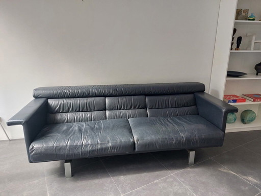 Gelderland blue leather sofa design Henk Vos