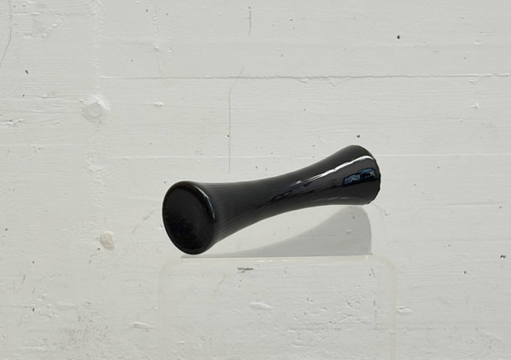 Image 1 of Black mid-century design glass vase