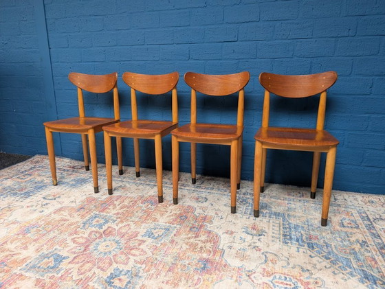 Image 1 of 4x Vintage Danish chairs, 1960s