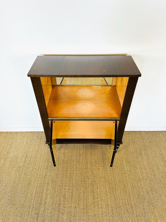 Image 1 of Art Deco vitrinekast van walnoothout, 1950