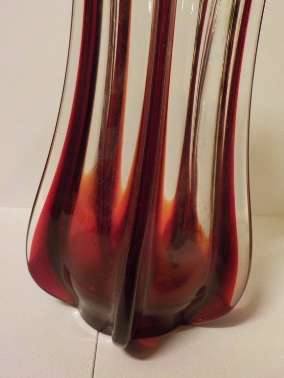 Image 1 of vintage glazen vaas jaren 60