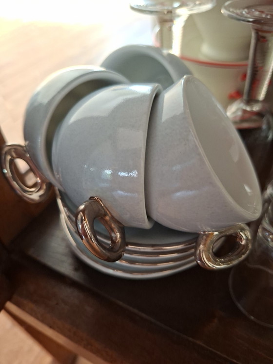 Set mit 4 Espressotassen – Porcelaines M.P. Samie, Geschirr, Porcelain (photo 5 of 5)