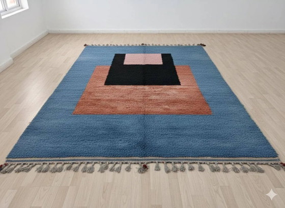 Handwoven Moroccan rug, natural wool, 250cm x 150cm, elegant decoration. – Rugs & carpets (photo 4 of 7)