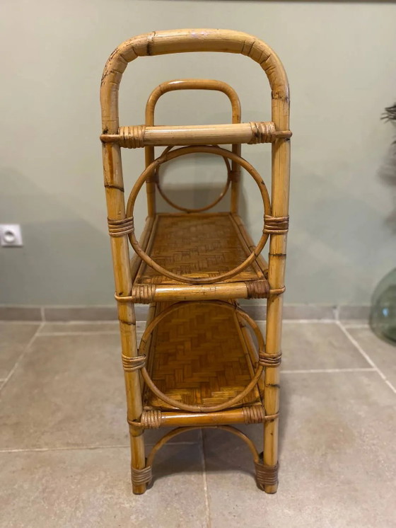 Vintage rotan rek – Wandrek, Rieten (photo 11 of 17)