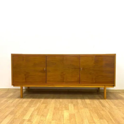Retro Sideboard, Veneered Wood, Brussels Style, 1960s