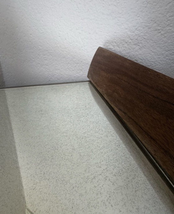 Image 1 of Chevet Art Déco bois et miroir