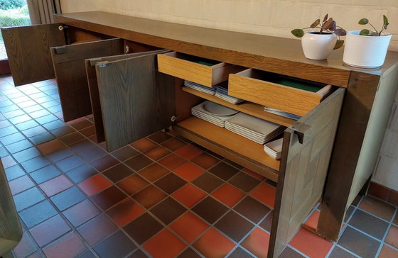 Image 1 of Complete Dining Room Set with Buffet Cabinet, Bar Cabinet, Extendable Table, and Set of Chairs Casala Cantilever