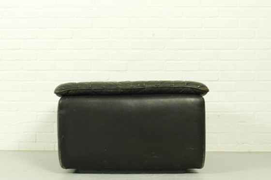 Image 1 of De Sede DS-11 Modular Lounge Set – Black Leather, 1970s Swiss Design
