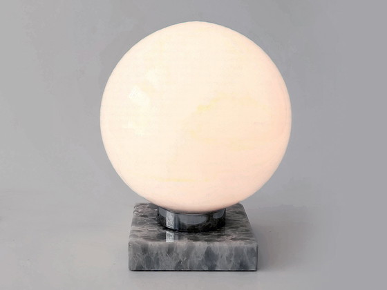 Image 1 of Lampe de table Vintage Bulb Lamp Base Marble 1970s