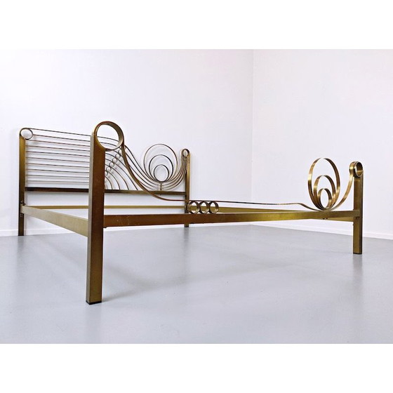 Image 1 of Vintage brass bed by Luciano Frigerio 1970