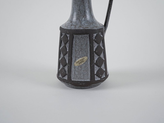 Image 1 of Grey ceramic vase, Danish design, 1970s, manufactured by Frank Keramik