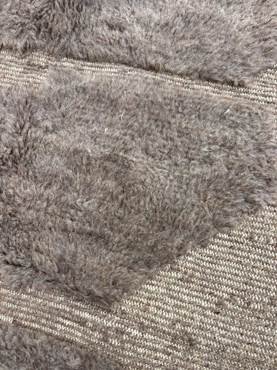 Image 1 of Moroccan Rug Handmade Wool Rug Beni Ouarain Style Large Area Rug Neutral Berber Rug Minimalist Boho Rug