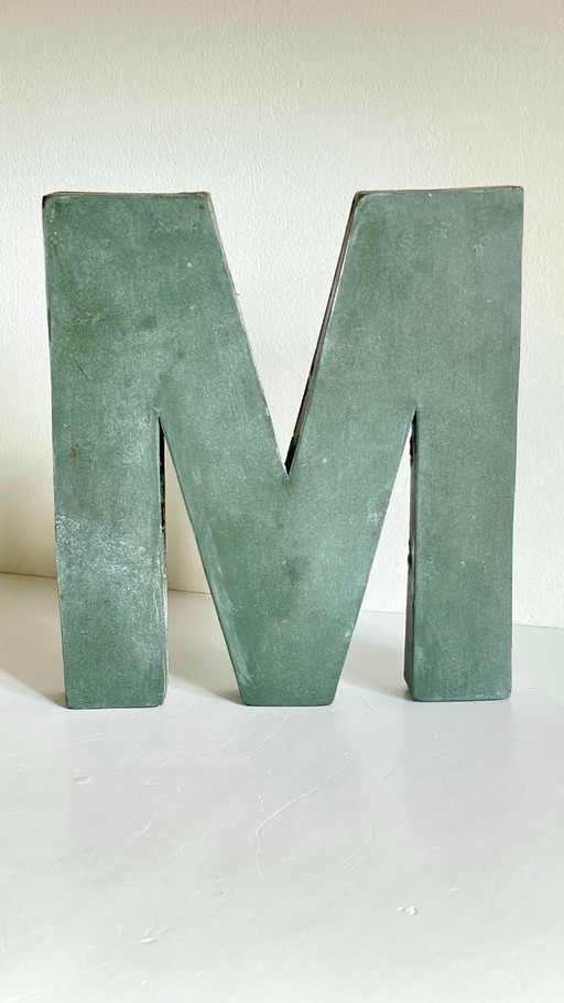 Letter M Vintage Metal