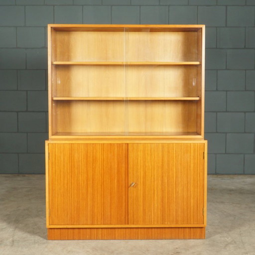 Credenza alta vintage – Vetrina – Anni '60 – vitrinekasten, Glass, Wood