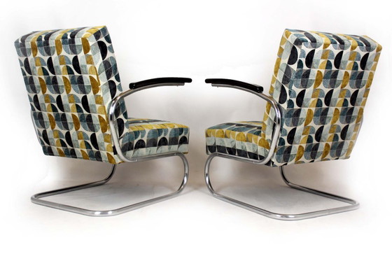 Image 1 of Restored Bauhaus Tubular Armchairs attributed to W. H. Gispen for Mücke Melder, 1930s, Set of 2