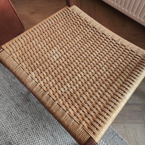 Image 1 of 4x N.O. Møller Eetkamerstoelen 71 Papierkordel Teakholz