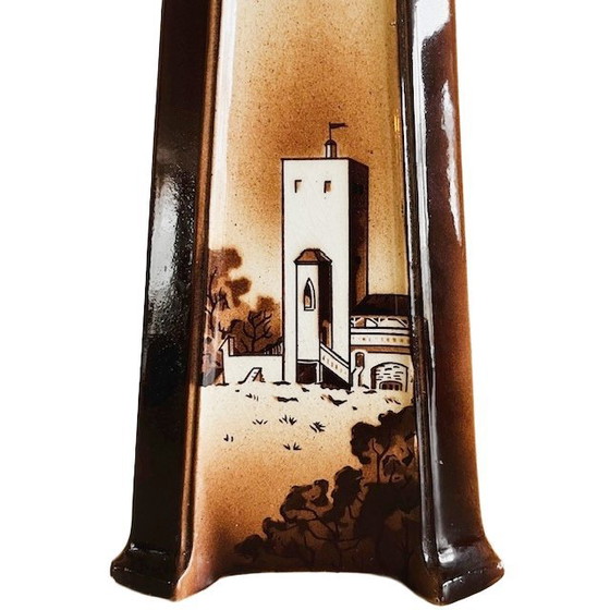 Image 1 of Antique Art Deco ceramic vase Utrecht Faience and tile factory Holland 1900s